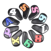 4-9ASPX Thickened PU Golf Club Head Protective Cover With Numbers For Easy Identification Scratch Resistant 10-Piece Set 1