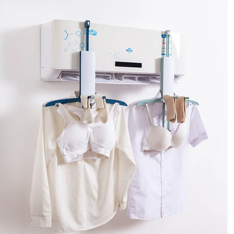 Foldable Clothes Drying Rack Portable Space Saving Air Conditioning Hanging Rack Socks Underwear Clothes Hanger