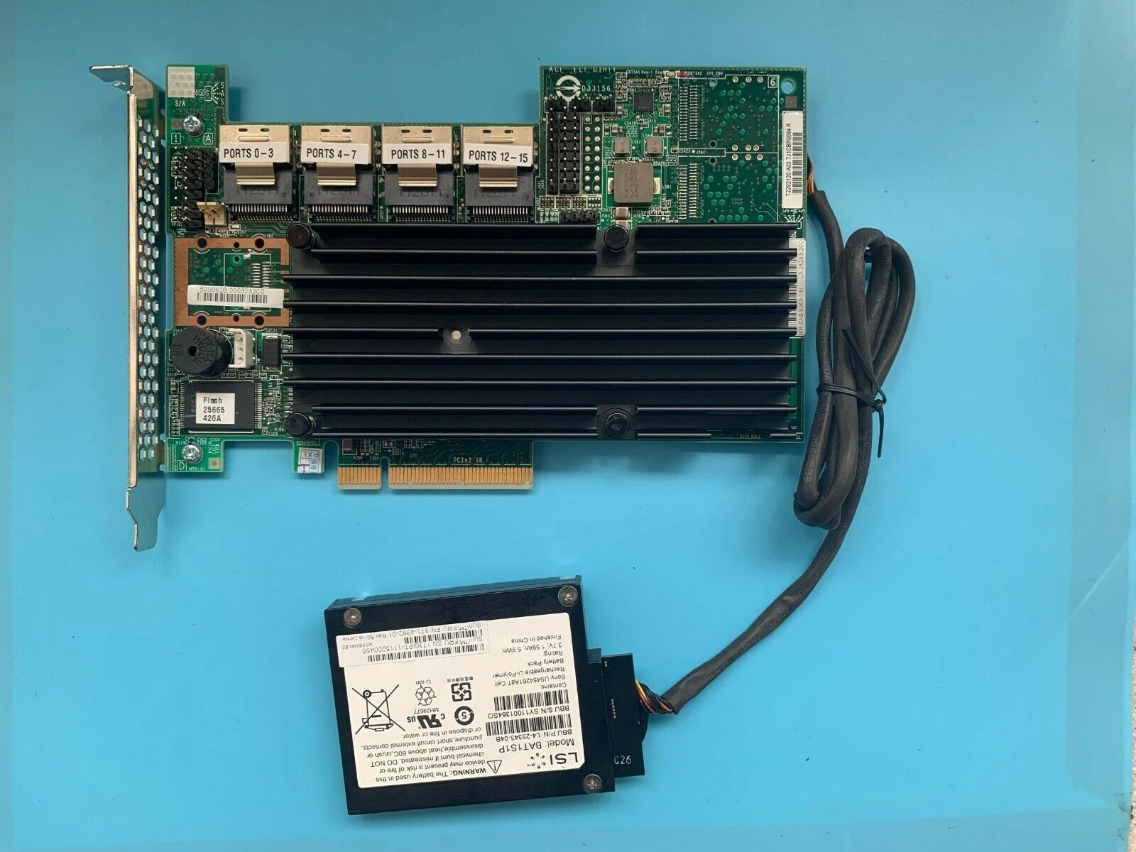【クイックカートリッジ交換】 LSI00210 / MegaRAID 🏏 PCIEx8(2.0) SATA/SAS6Gb/s 内部16/外部4ポートR
