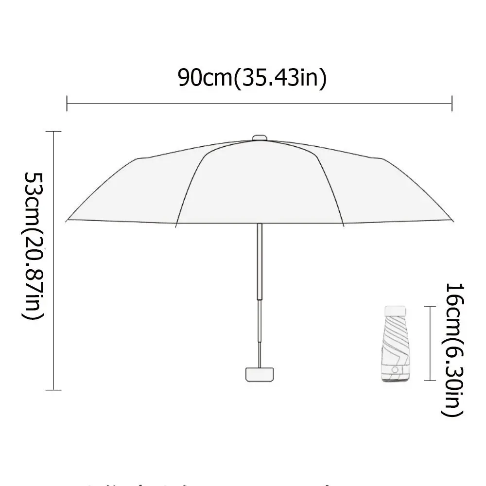 Ombrello Anti-UV Pieghevole Portatile da Donna - immagine 6