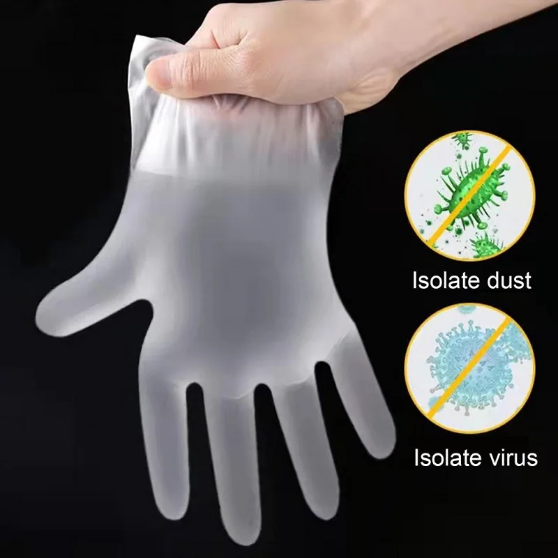 PVC TPE Nitrile Disposable Gloves Catering Baking Transparent Thickened Kitchen Special Protection Tear Resistant Oil Resistant