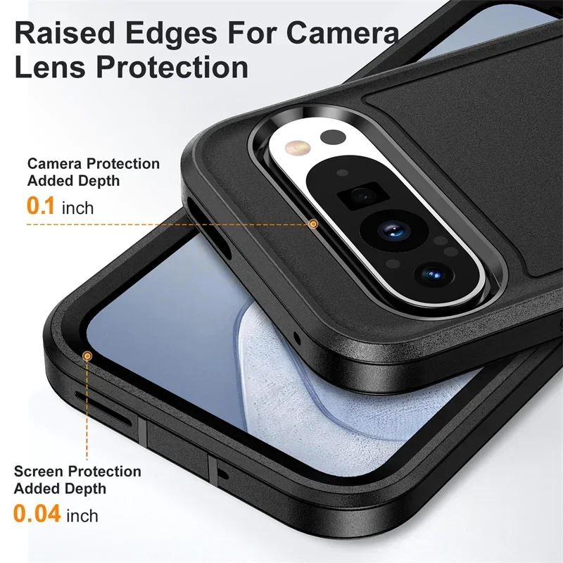 Rugged Hybrid Heavy Armor Invisible Bracket Case, TPU+PC Enhanced Anti-drop Protection