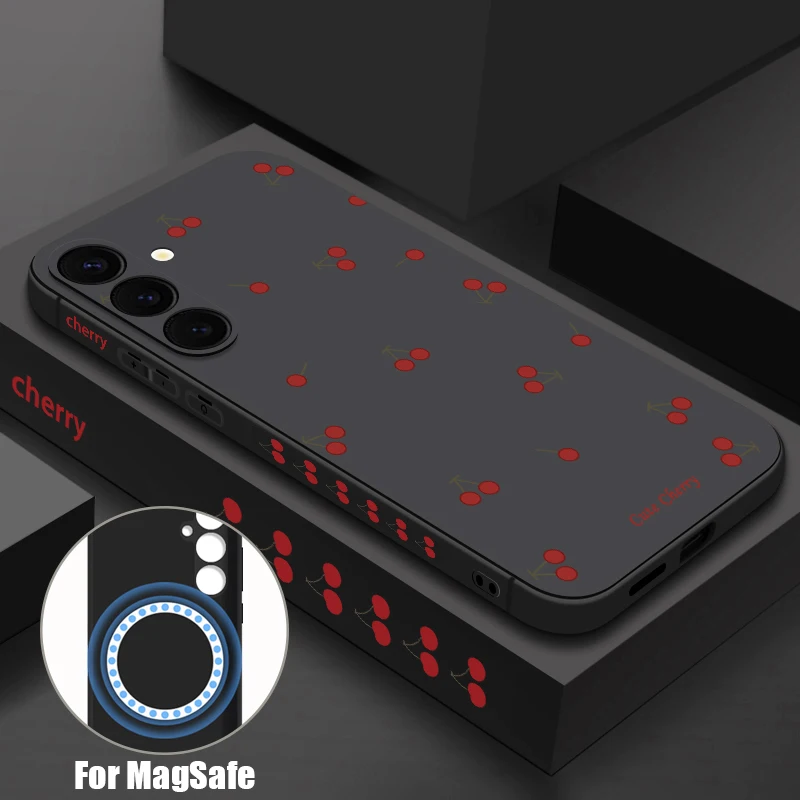Little Cherry Soft Magnetic Case with Lanyard