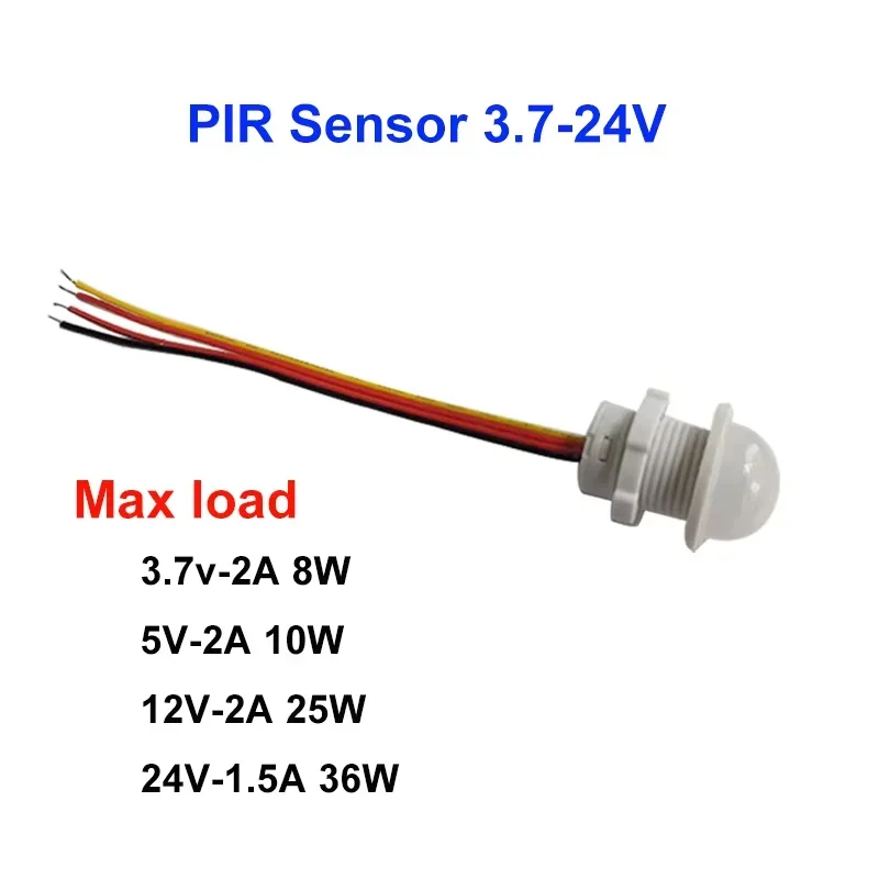 Smart Home Motion Sensor Switch, 5V/12V/24V Auto ON/OFF IR Detector for LED Strip Lights, Cabinet, Stairs, Closet