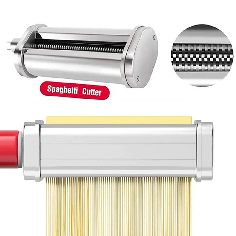 Description Picture 4 of itemPasta Roller Maker Attachment Machine Fettucine Spaghetti For Kitchenaid Accessories Noodle Stainless Speed KA Stand Mixer Tools