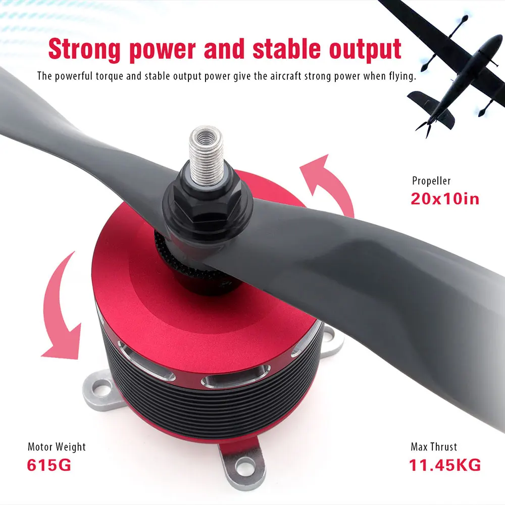 Moteur RC F6364 Poussée Verticale Queue UAV - Puissant & Stable