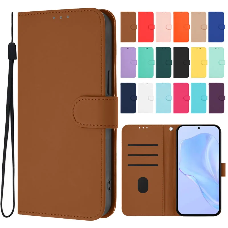 Premium Wallet Flip Cover Phone Case with Signature Lanyard and Magnetic Buckle