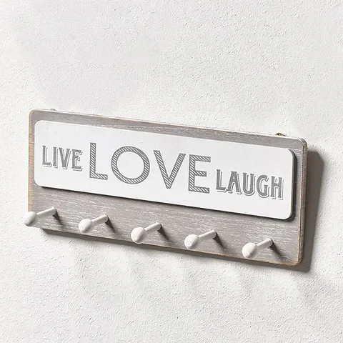 

Wall Hanging Wood Key Hanger Holder Coat Hook Vintage Hallway Home Space Saving Small Bedroom Door Back Decorative Room Rack New