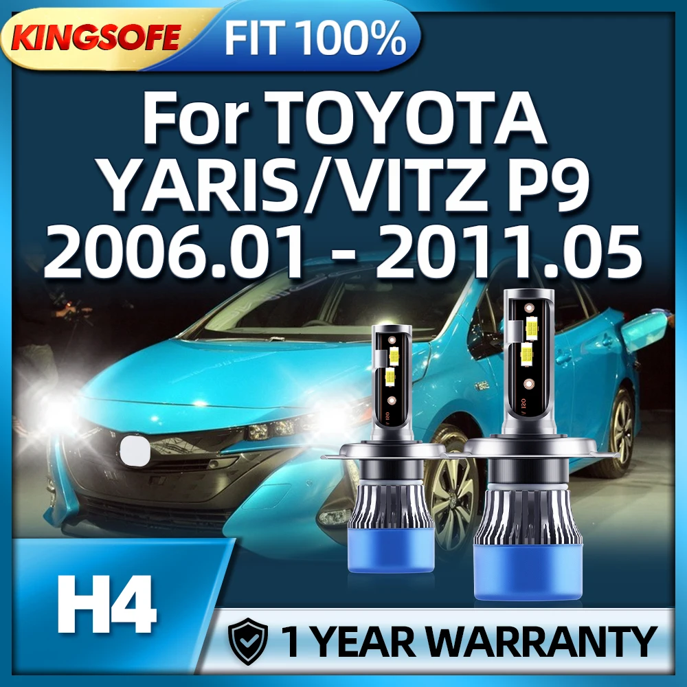LED-Headlights-CSP-CHip-High-Bright-42000LM-H4-Car-Bulbs-For-TOYOTA ...