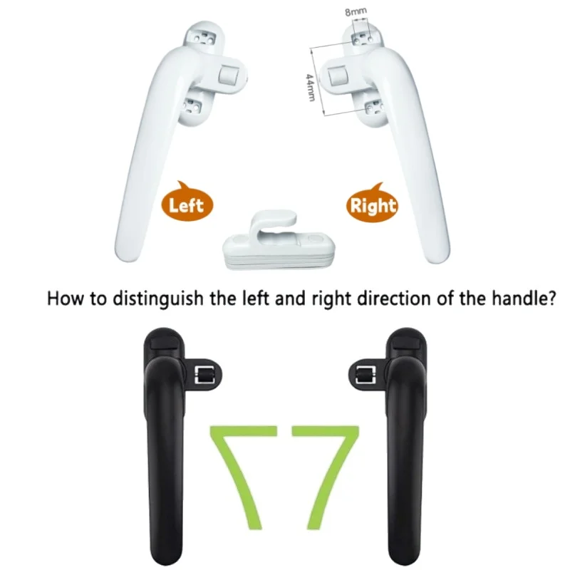 مقبض وشاح عالمي من سبائك الألومنيوم مع نافذة بابية...