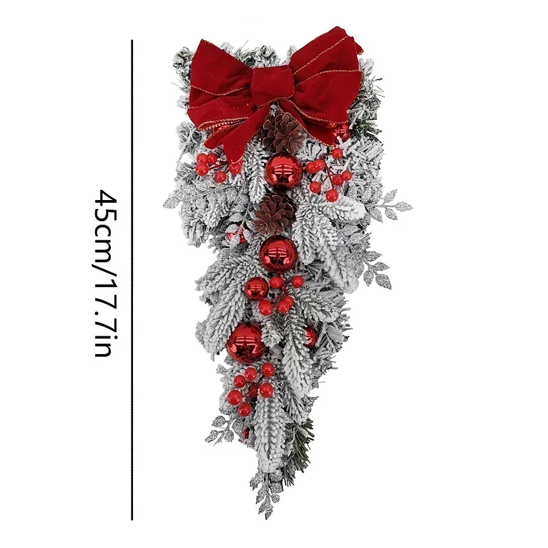 2024 front door Christmas wreath decoration upside down tree vine