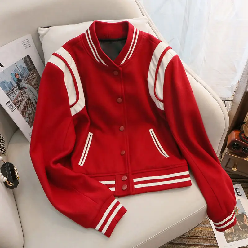 

Jacket Women Single-breasted Long Sleeve Patchwork Autumn Winter Clothes Women Fashion New Coat Casual Vintage Tops Streetwear