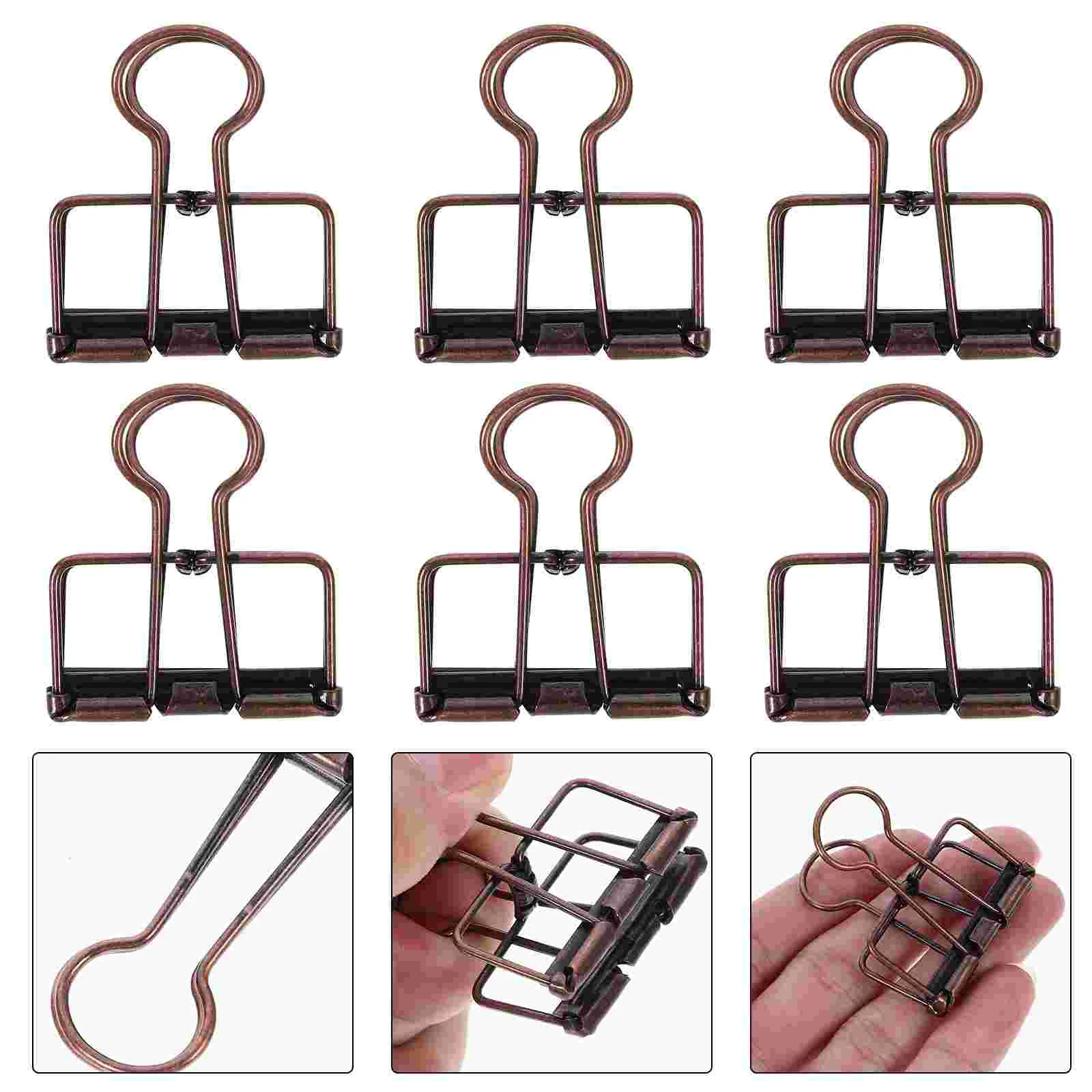 10 Pcs Office Supplies Metal Document Book Binder Clip Paper Clips Elliot Folder Alloy paperclips stainless steel silver metal letter paper file adhesive clip fixed office supplies metal binder clip school supplies