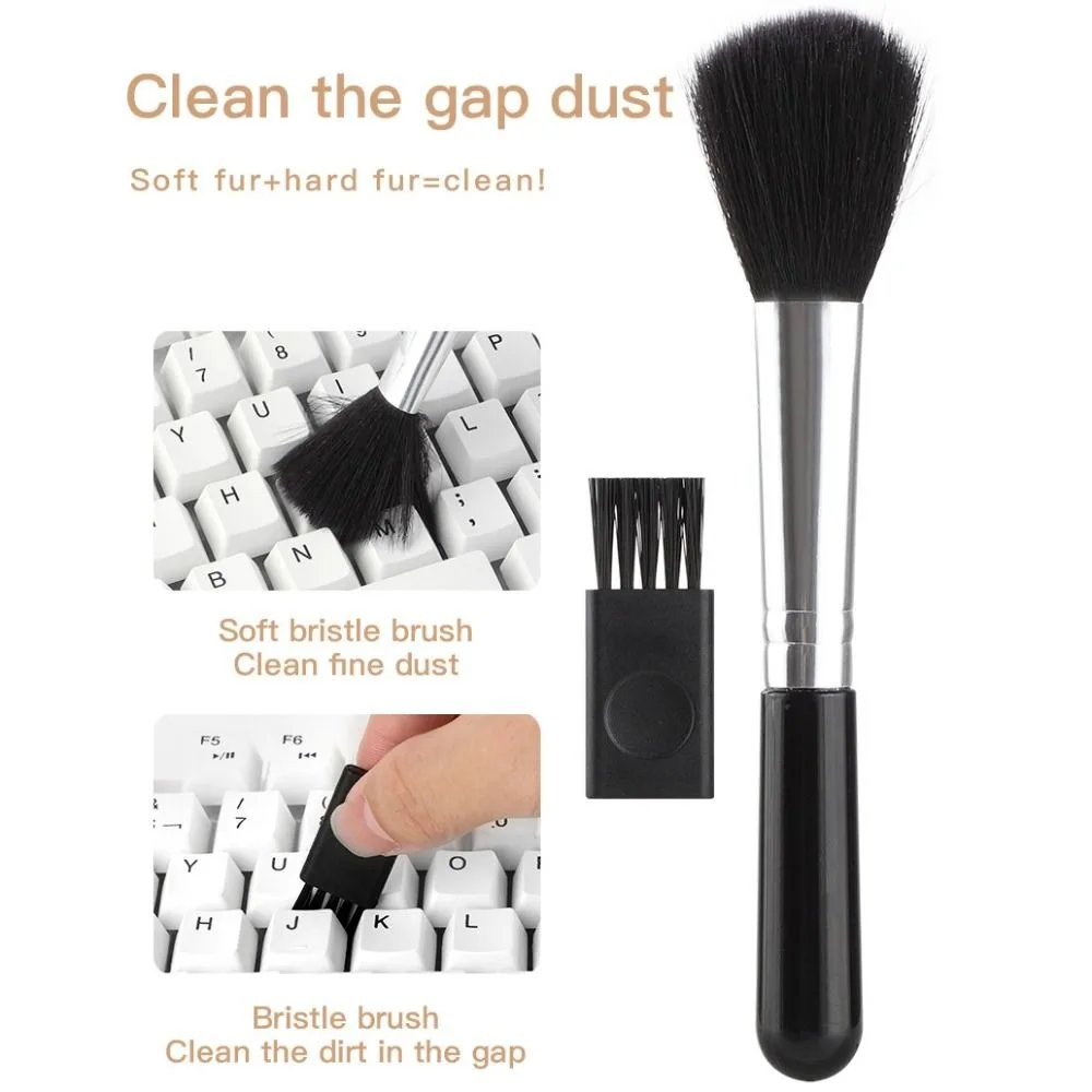 Kit per la pulizia della tastiera del computer con scatola portaoggetti, strumenti per la pulizia dello schermo della fotocamera, detergente professionale riutilizzabile per la polvere dello schermo, antipolvere, set di spazzole per la pulizia degli auricolari 18 in 1, telefono cellulare - Image 5
