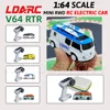 LDARC 1/64 V64 RTR RWD RC Remote Control Car Electric Mini Miniature Simulation RC Model Bread Racing Car Toy PLAY ANYWHERE 1