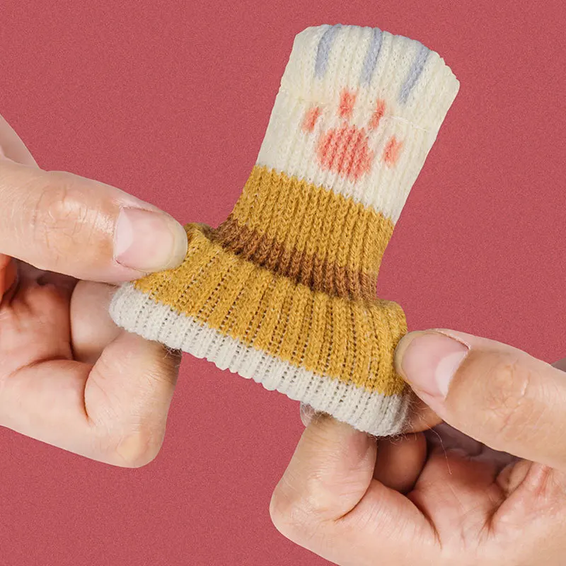 Anti-Collision Knitted Door Handle Gloves Protector Children Safety Household Doors Knob Protective Covers Bedroom Living Room