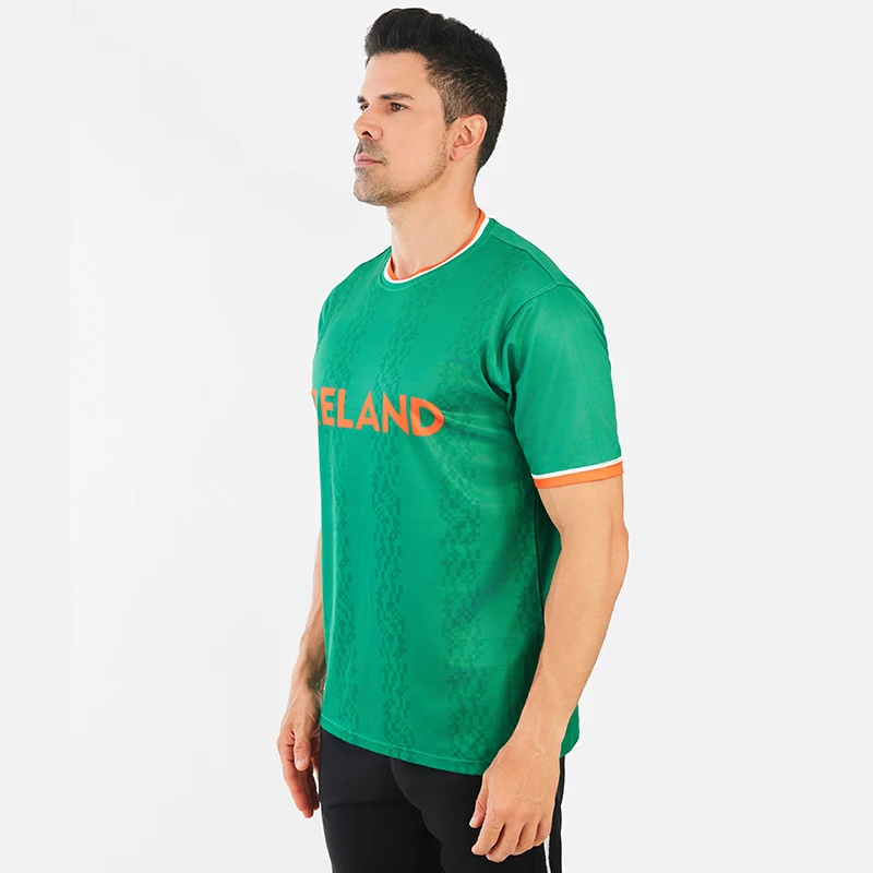 Ireland football jersey, training day shirt, high quality breathable fabric Irish soccer uniform