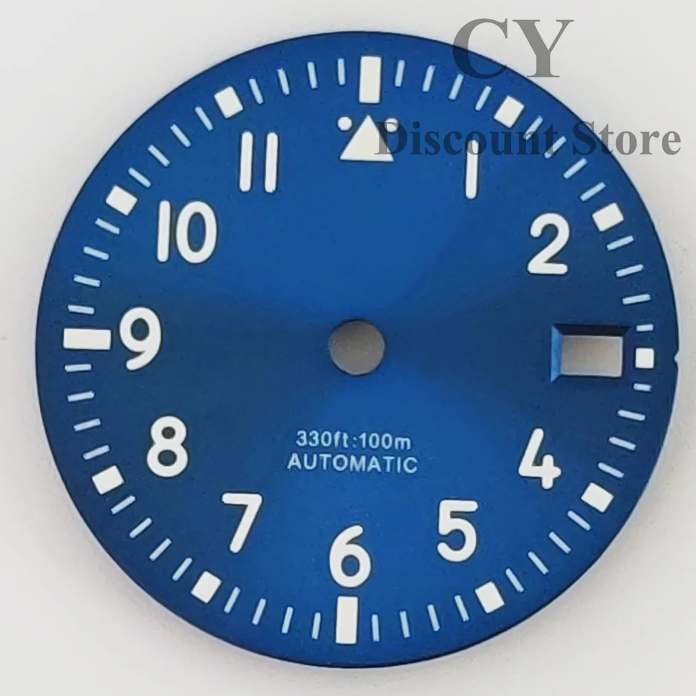 Luminous Multicolor 29mm Watch Dial with Versatile Crown Positions