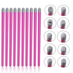 Butterfly Floral Nail Art Stamp Pen Set - Professional Dotting and Painting Manicure Tools, 3 - Piece Kit (10Pcs)