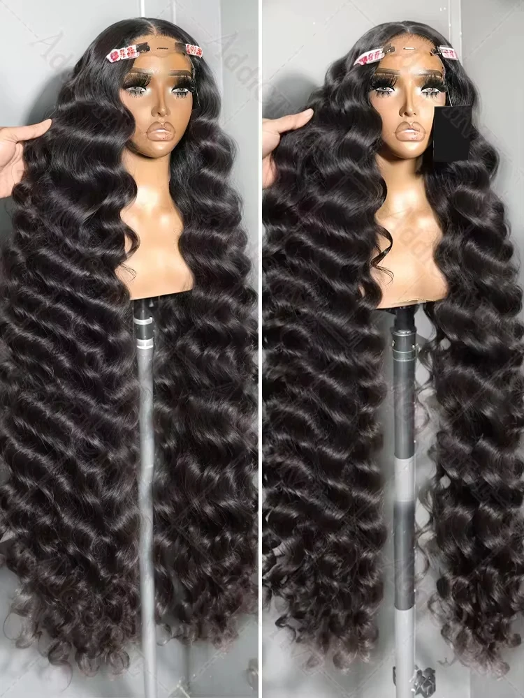Lace Front Wigs HD 13X6 Curly 200% Loose Nature Wave Lace Front Human Hair Wigs Transparent 30 34 Inch 13x4 Deep Water Wave Lace Frontal Wig