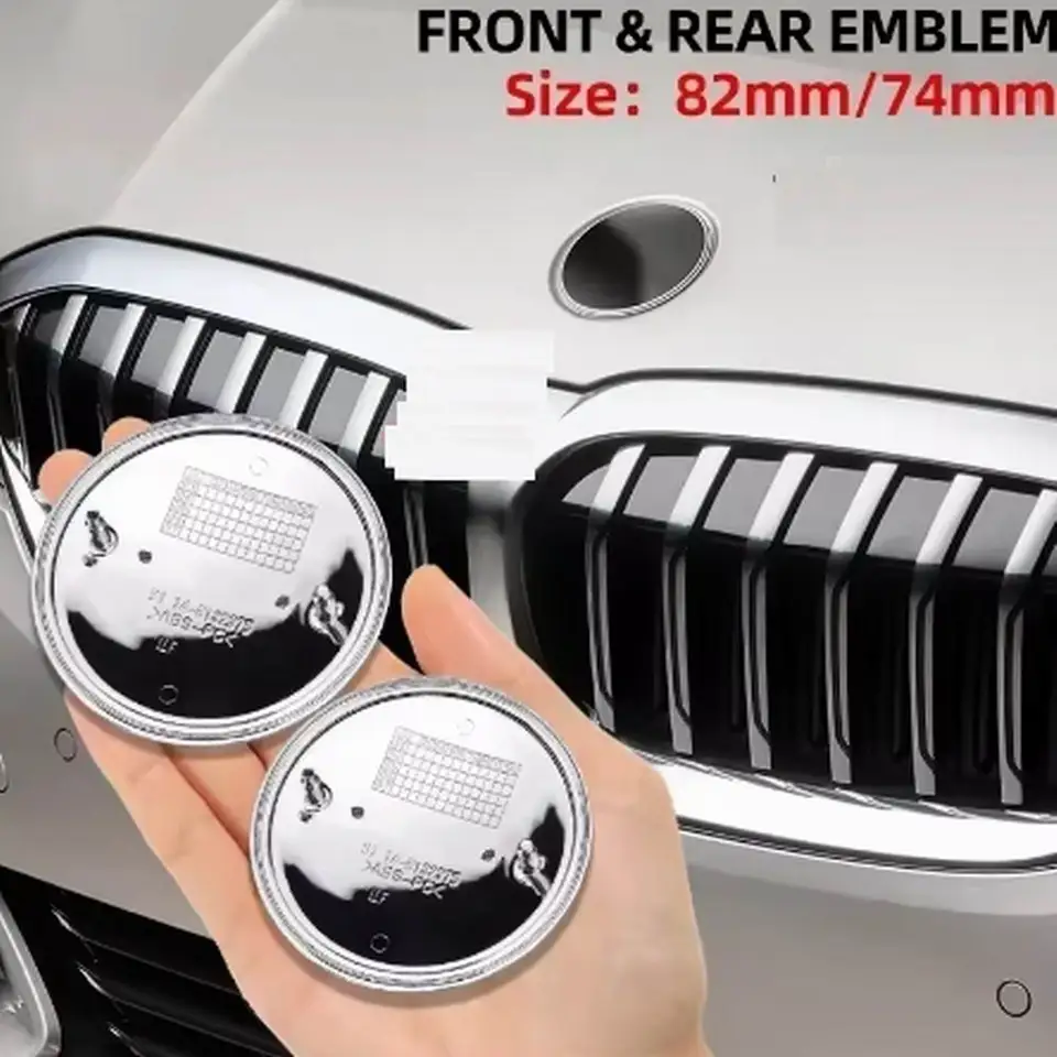 2-Piece BMW Hood & Trunk Emblem Set – 82mm/74mm For E46 E39 (Clip-On)