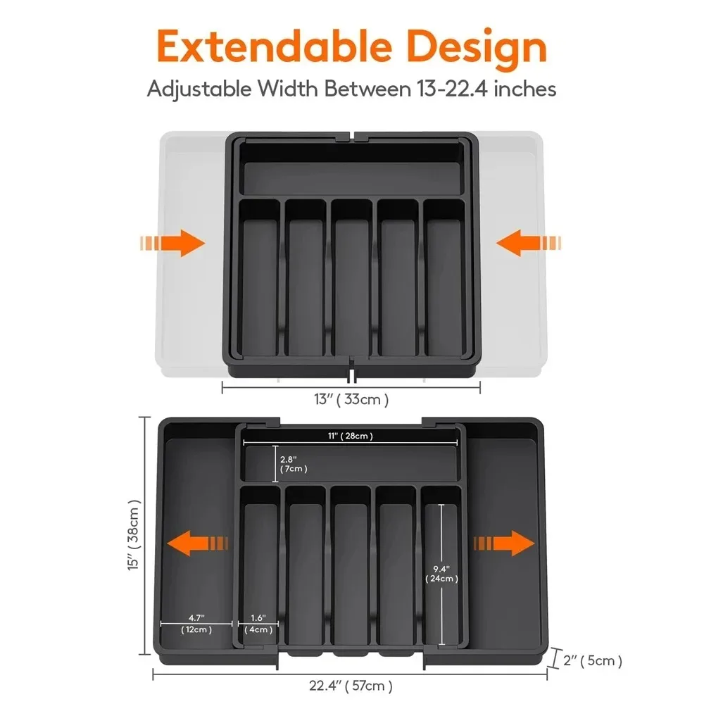Adjustable Silverware Drawer Organizer 3