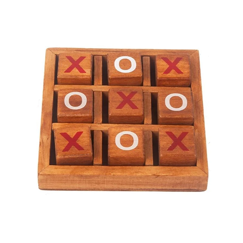 Wood Tic Tac Toe Game 3D XO Chess Board Educaci&oacute;n Montessori Parent Child Interactive Toys Party Gifts Juegos De Inteligencia