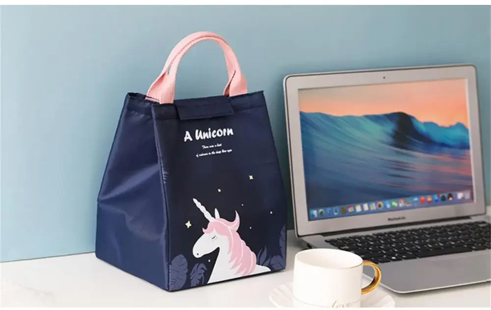 Thermal Insulated Lunch Box Thermal Breakfast Organizer Bento Pouch Dinner Insulation Bag Cartoon Cooler Lunch Bag Lunch Bag