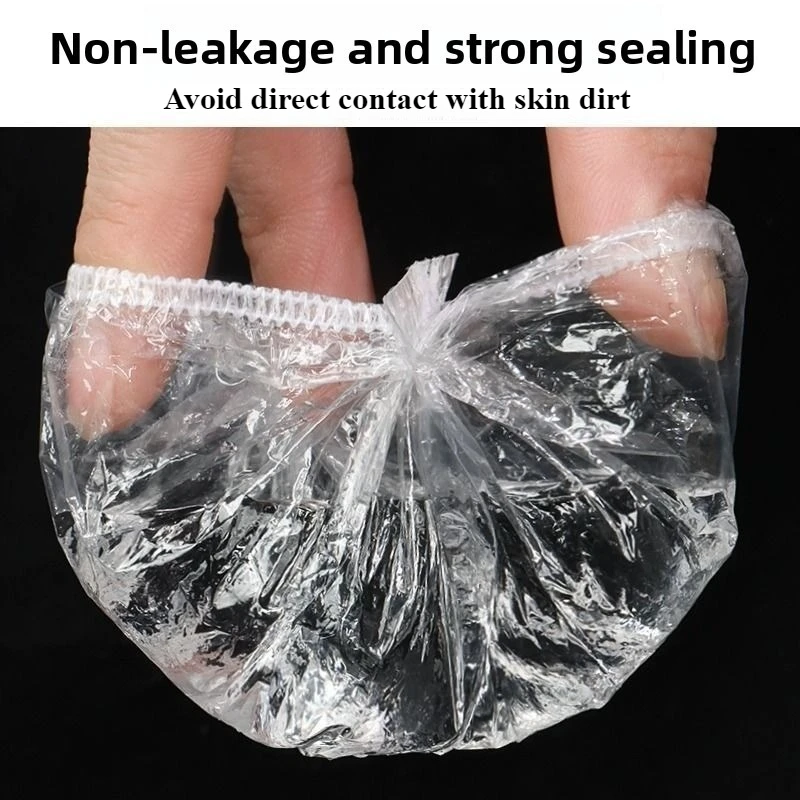 100Pcs Set Multi-Purpose Disposable Clear Earmuff Elastic Shower Hair Dye Ear Protection Tool Waterproof Plastic Ear Shower Caps