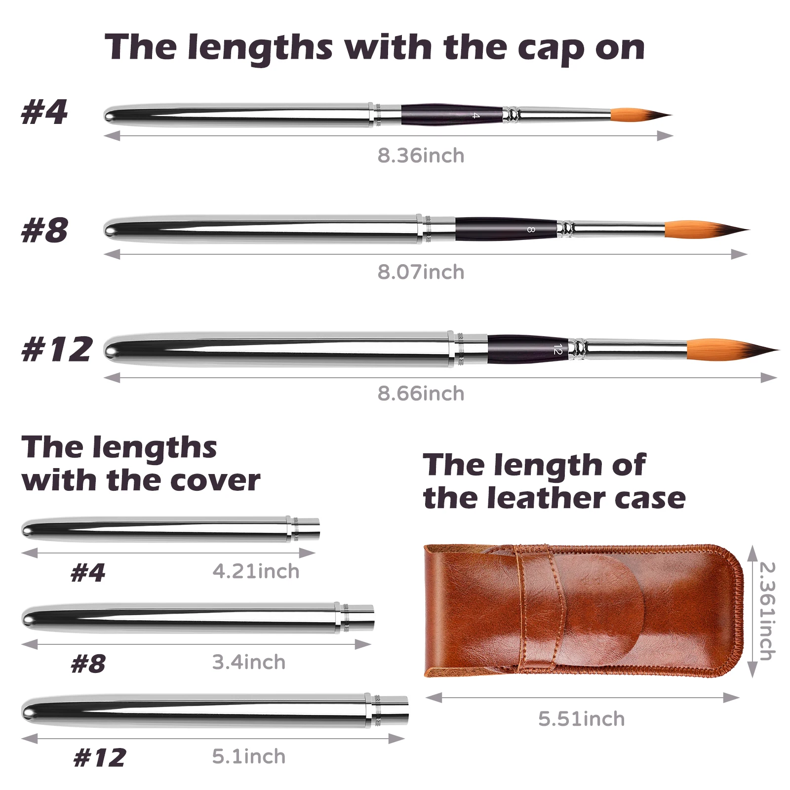 Paint Brushes 3 PCS Travel Watercolor Pocket