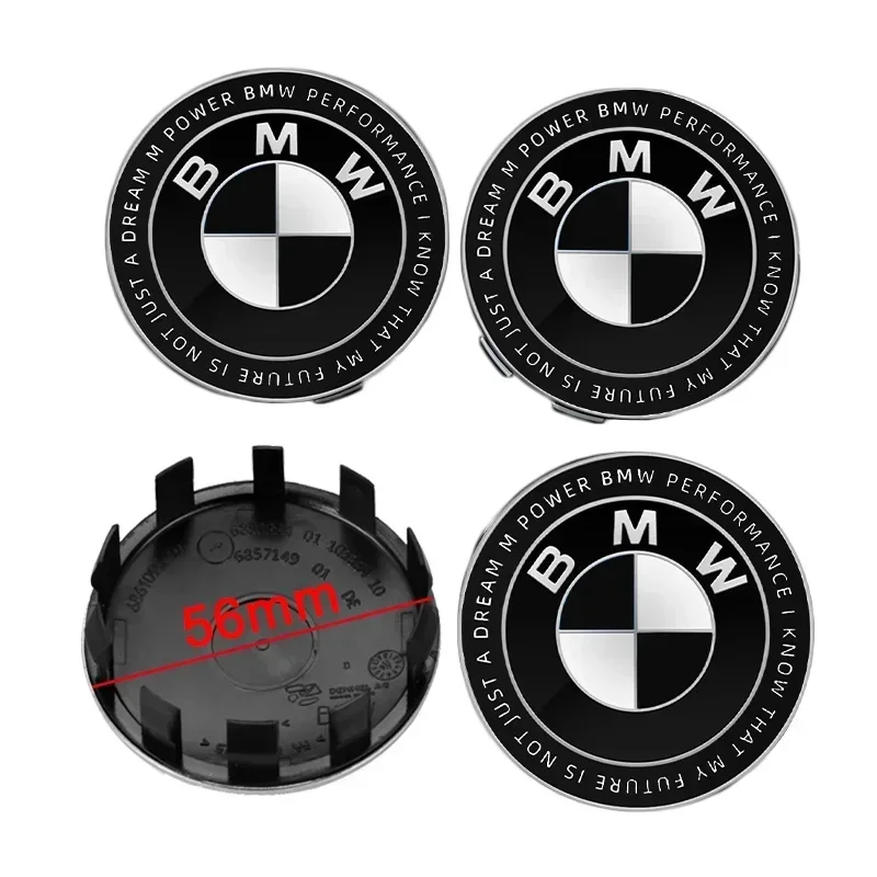 4pcs 56/65mm Car Wheel Center Hub Cap Stickers Styling For BMW E36 E46 E60 E90 E91 E92 E93 X5 E70 F10 F30 F20 M3 M5 Accessories