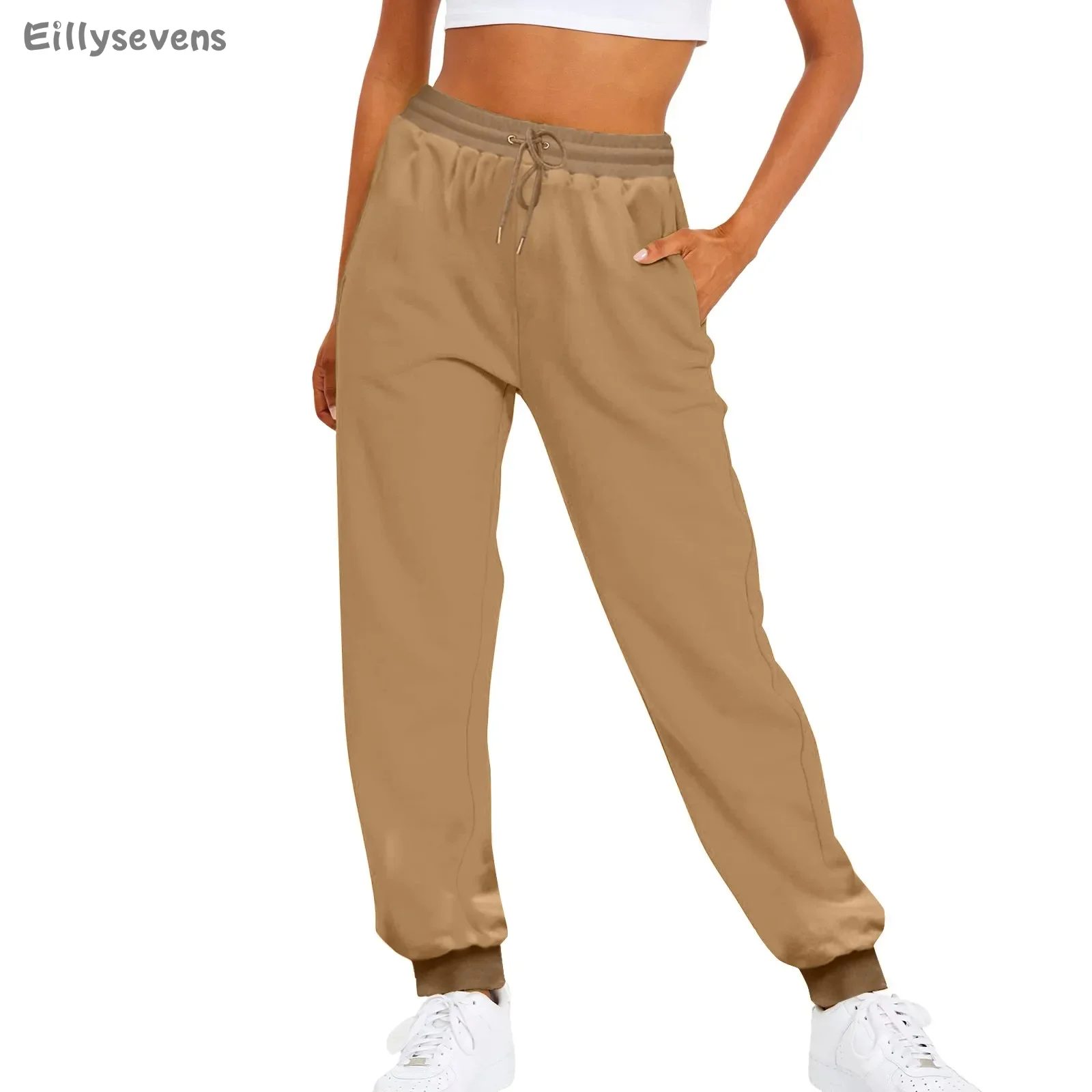 

women's pants Fashion Sport Solid Color Sweatpants Drawstring Pocket harem pants jogging outdoors trousers nuevo en pantalones