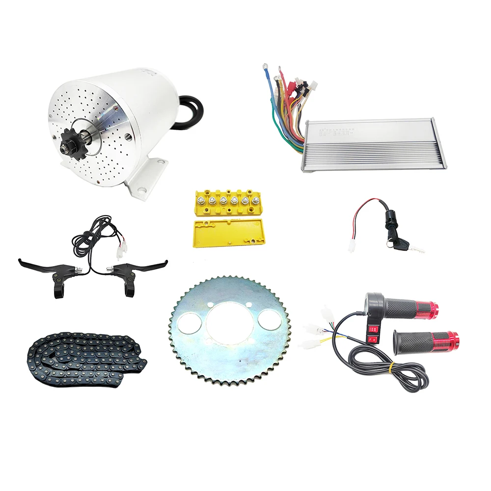 

Комплект бесщеточного двигателя 36 в 48 в 1000 Вт, контроллер, дроссельная заслонка для электрического скутера, трехколесного велосипеда, модифицированный автомобиль с четырьмя колесами