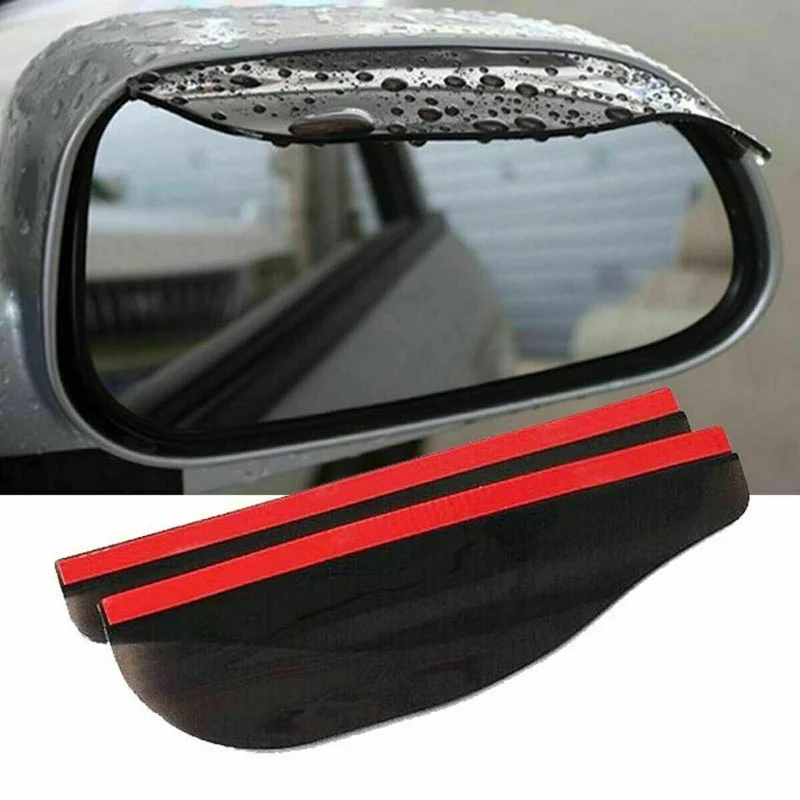 2x Car Door Side Rear View Wing Mirror Rain Visor Board Snow Guard