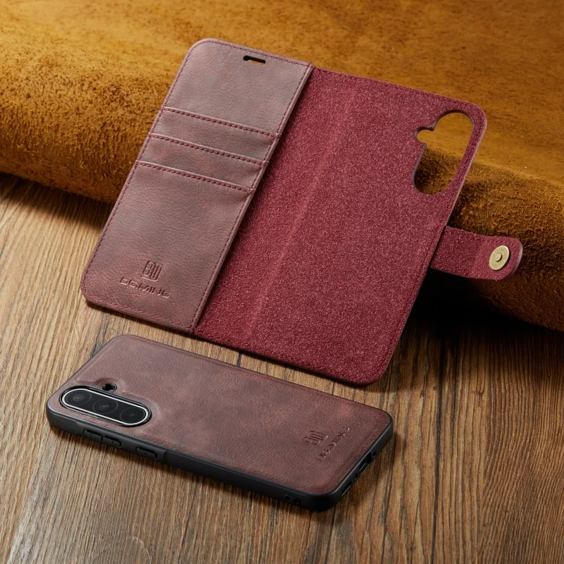 Magnetic Leather Wallet Phone Case with Card Holder