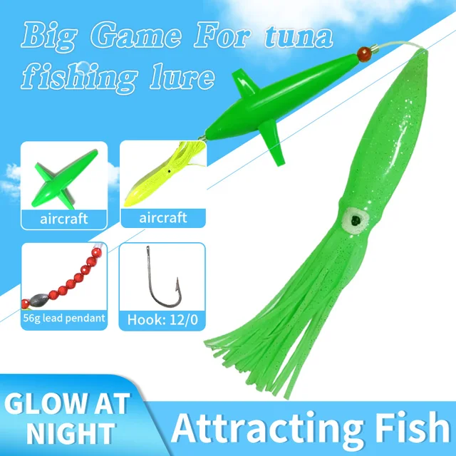 빅 게임 낚시를 더욱 쉽고 즐겁게 만드는 대형 오징어 문어 미끼 데이지 체인