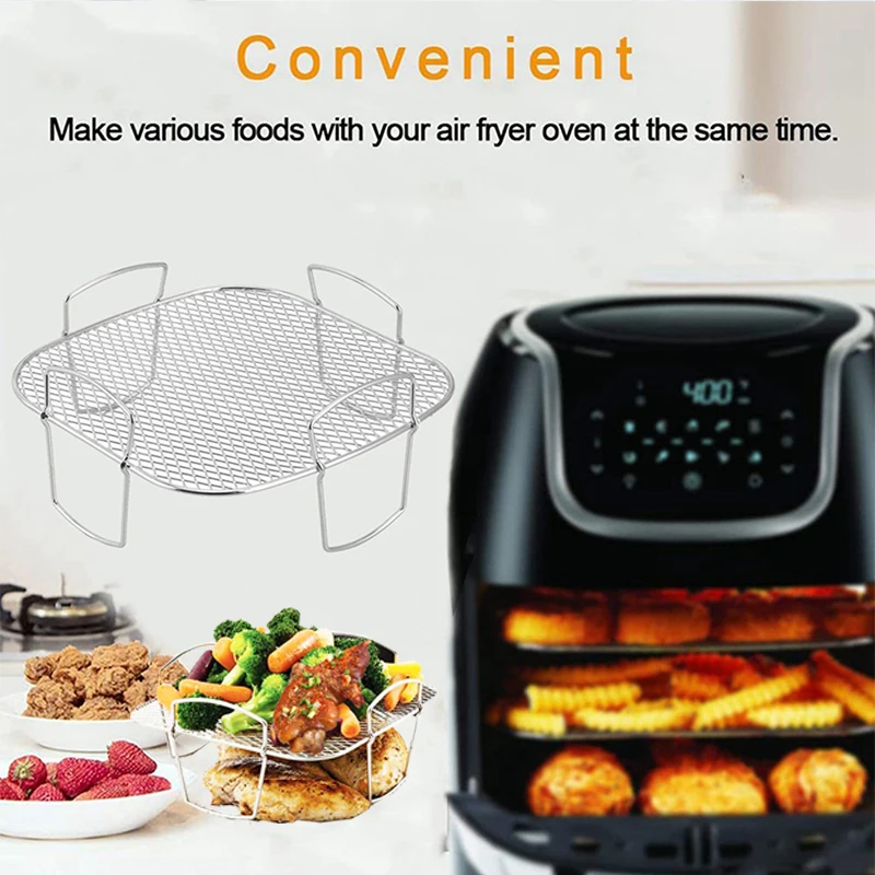 

Home Stainless Steel Rack Versatile Roasting Rack Ovencooling Shelf Seamless Welding Grilling Rack French Fries Rack