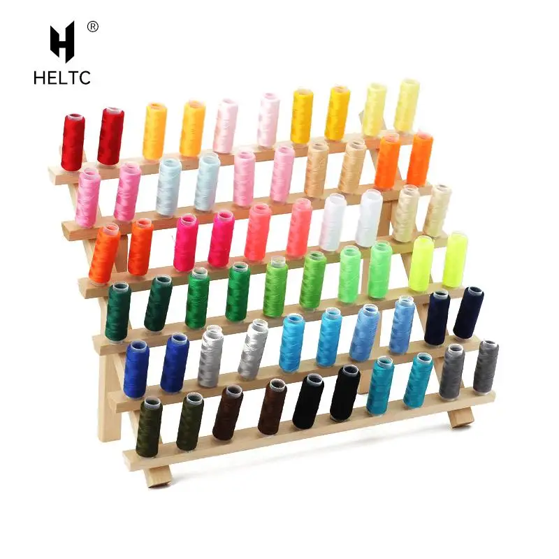 Detachable Wooden Thread Holder 14/50/60 Spools Sewing Embroidery Thread Rack Organizer Wall