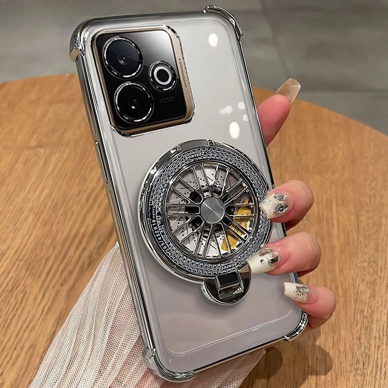 Ultra-Thin Four-Corner Anti-Drop Case with Spinning Top Bracket