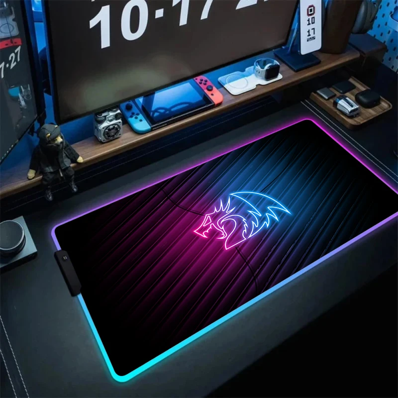 

Redragon Laptop Accessories Gamer RGB Mouse Pad Deskmat Keyboard Mat Gaming Laptops LED Mousepad Desk Protector Anime Mause Mats