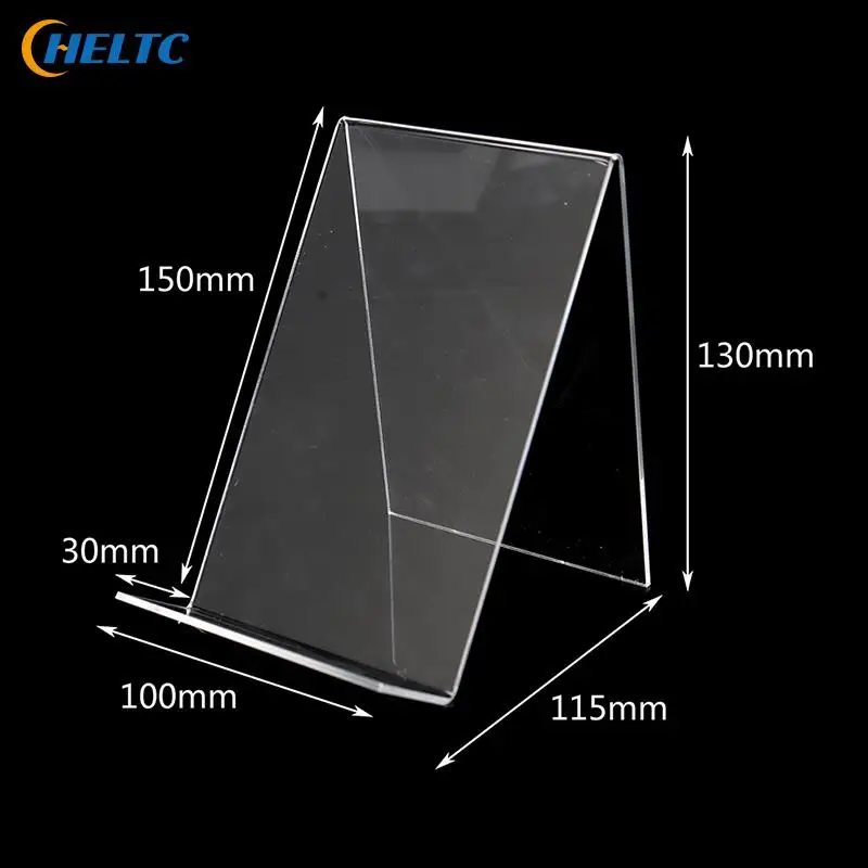1pc Durable, Open Design, Wide Application, L Shaped Acrylic Book Display Stand Photo Frame Brochure Artwork Holder OrganizerHot