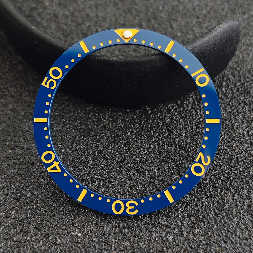 Blue-Green Luminous Ceramic Watch Bezel Insert - Flat Design