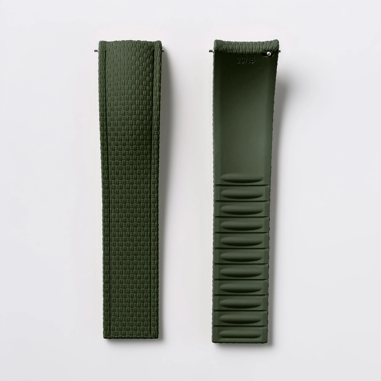 Universal Fluoro Rubber Quick Release Watch Band - Customizable Cut-to-Size Strap