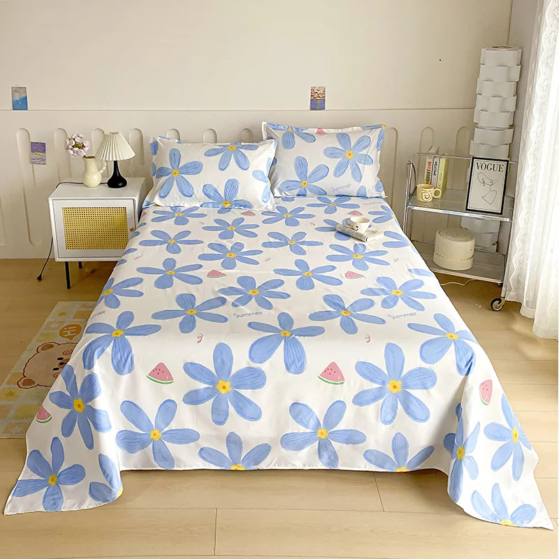 Aloe Vera Cotton Sheet Sheet Double Bed Brushed Chemical Fiber Sheet One Bedding Item Pillowcase Need Order 3