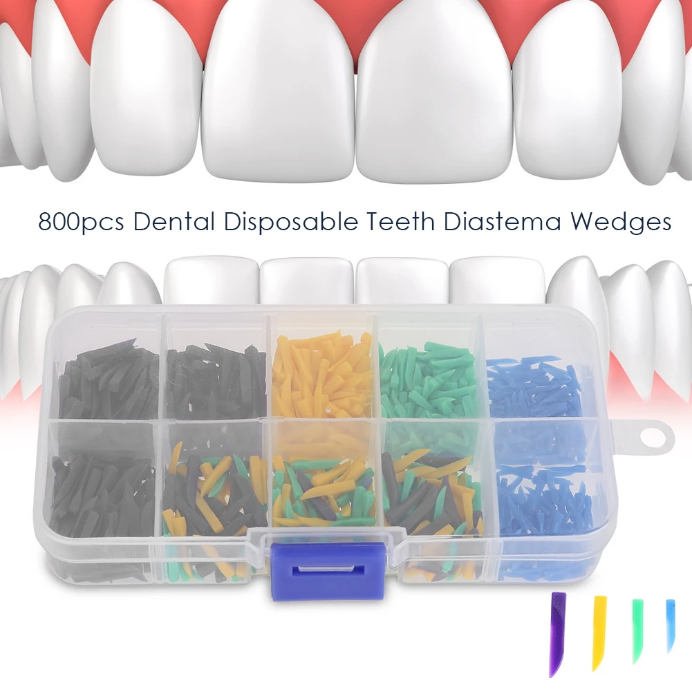 800 Pcs Denti Usa E Getta Cunei Di Plastica Dentale Consumabili Dentali Usa E Getta Materiale Per Protesi Per L'Igiene Orale Forniture 4 Dimensioni
