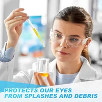 Lunettes de sécurité anti-buée pour hommes et femmes, lunettes de protection anti-rayures, degré porteurs, protection des yeux noires, travail, laboratoire, transparent, 10 pièces 4