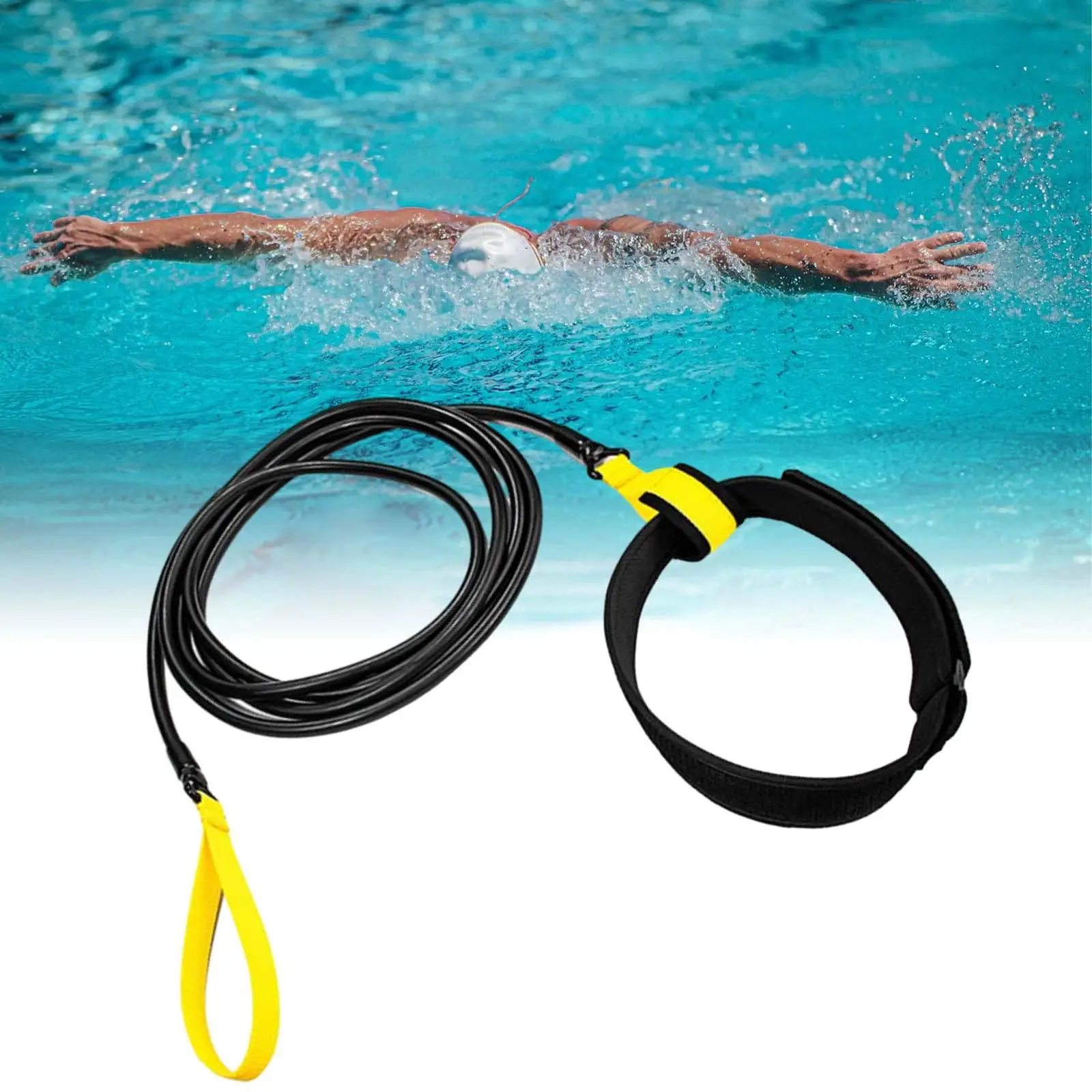 

Professional Swim Resistance Belt 4m Swimming Belt Pool Harness Swim Trainer Swim Training Leash Device for Water Ports