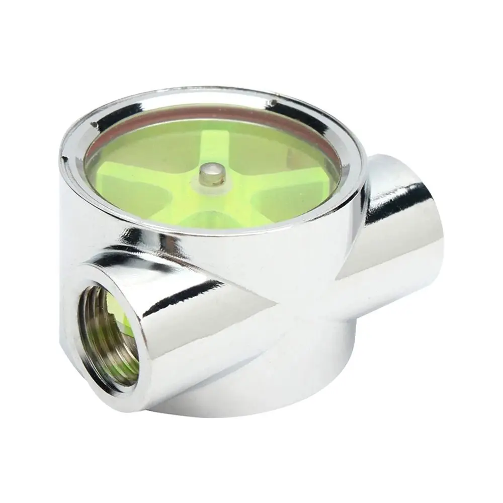 Flow Meter Water Cooling Flow Indicator Meter copper chromed 2 Ways G1/4 Threaded flow meter,water flow meter,turbine flow meter,digital turbine flow meter