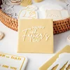 Happy Father's Day Style Cookie Cutter and Embosser Beer Hat Shape Cookie Stamp for Father's Day Dad Birthday 5