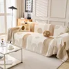 Universal Sofa Cover Winter Plush One-Piece Sofa Protector Nordic Sle Machine Washable for Three-Seater Sofa Dustproof 1